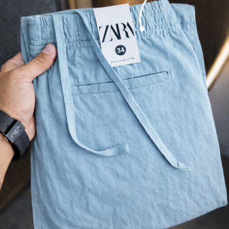 Summer Best Remi Cotton Trouser -Dusty Blue