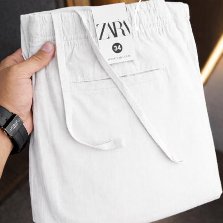 Summer Best Remi Cotton Trouser- Pearl White
